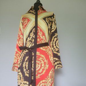 Marciano shirt maxi dress/Versace baroque style
